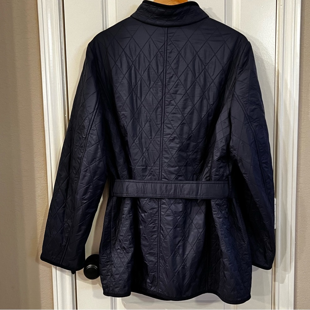 Talbots Women's Quilted Riding Jacket Blue 2X - Picture 14 of 16